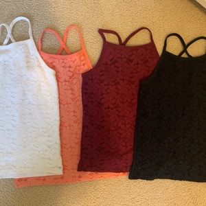 abercrombie kids flower lace tank tops